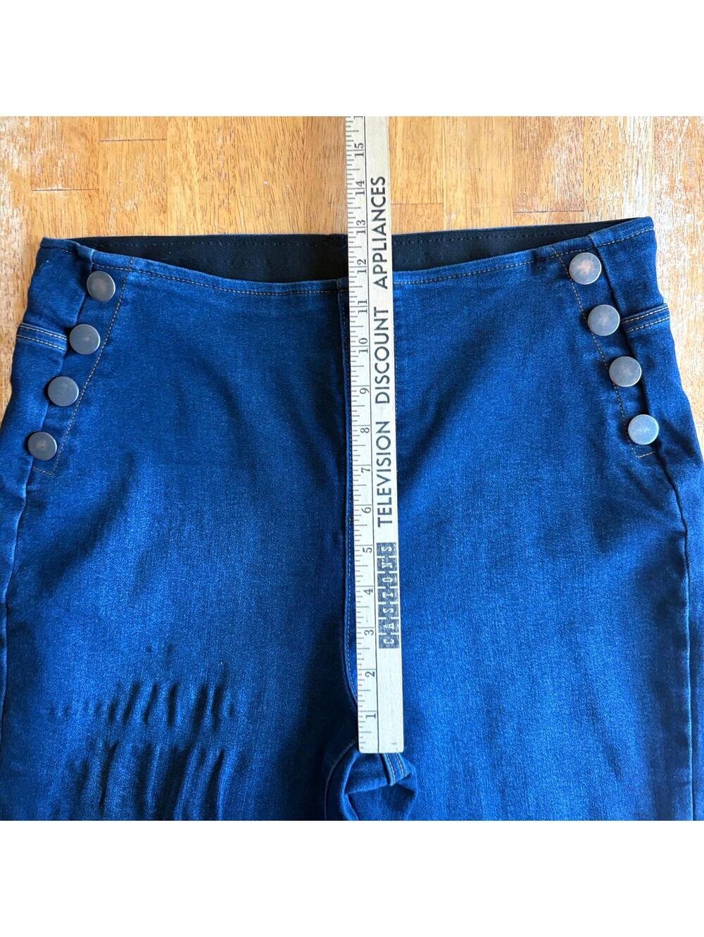 High Rise Flare Jeans INC International Concepts 14 Fits Like 31X31 Dark Wash - Picture 9 of 10